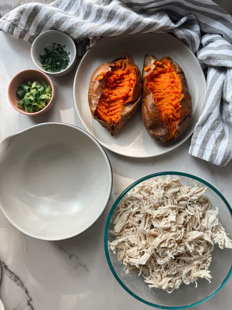 buffalo chicken sweet potato, buffalo chicken stuffed sweet potato, stuffed sweet potato