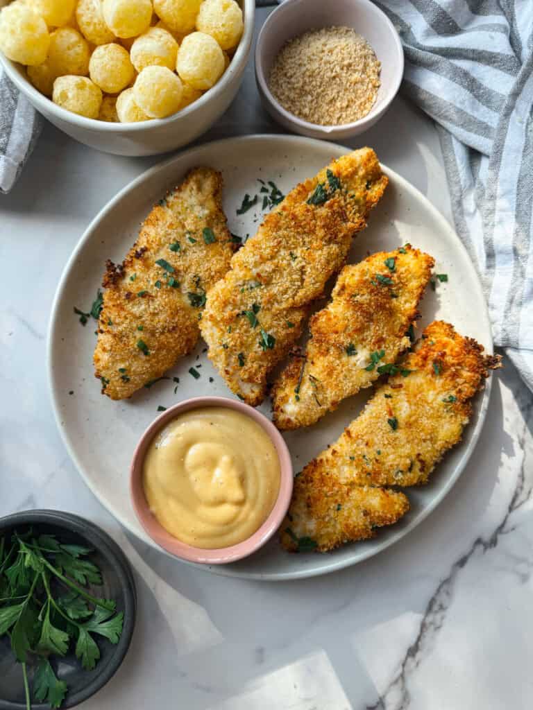 gluten free chicken tenders, gluten free chicken fingers, air fryer chicken tenders