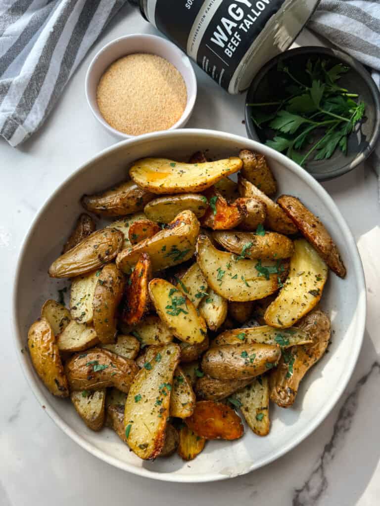 herb roasted potatoes, oven roasted little potatoes, roasted mini potatoes