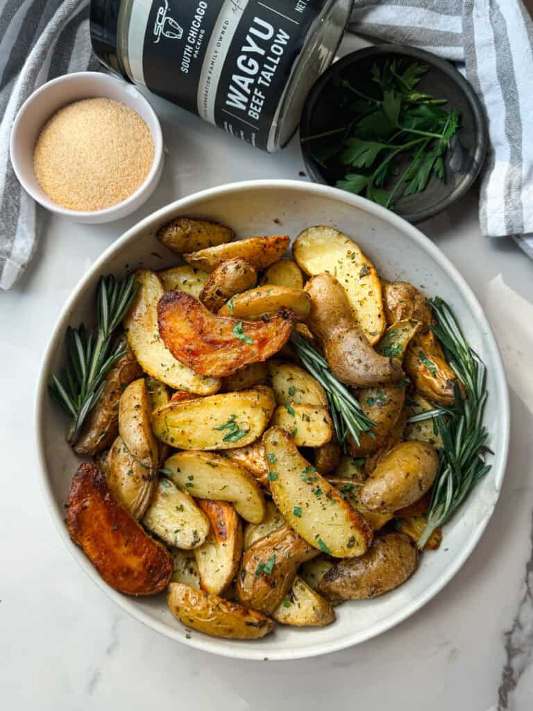 herb roasted potatoes, oven roasted little potatoes, roasted mini potatoes