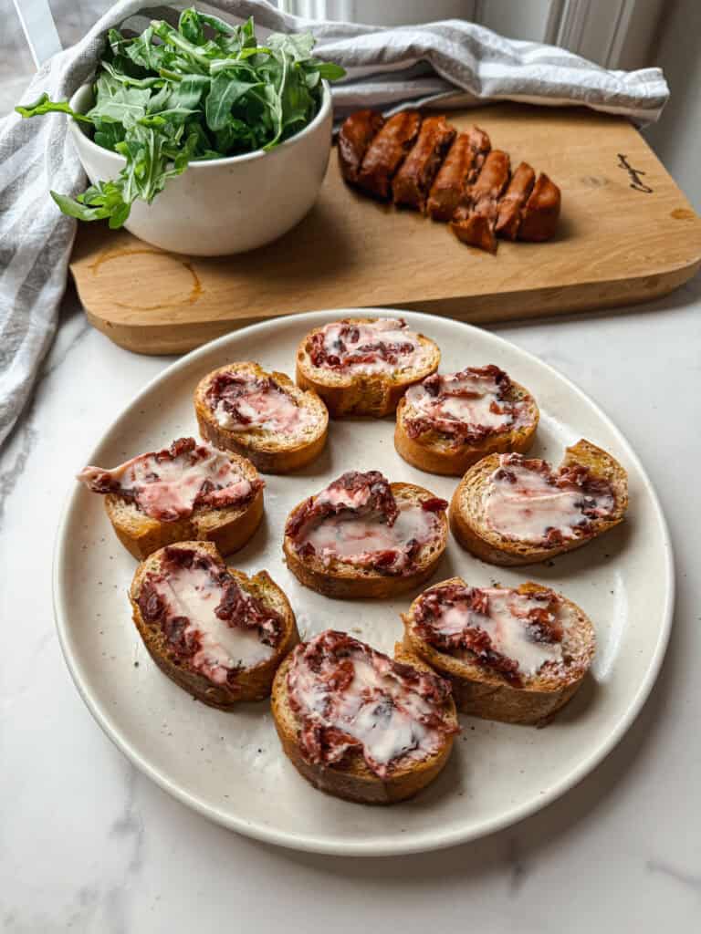 steak crostini, gluten free crostini