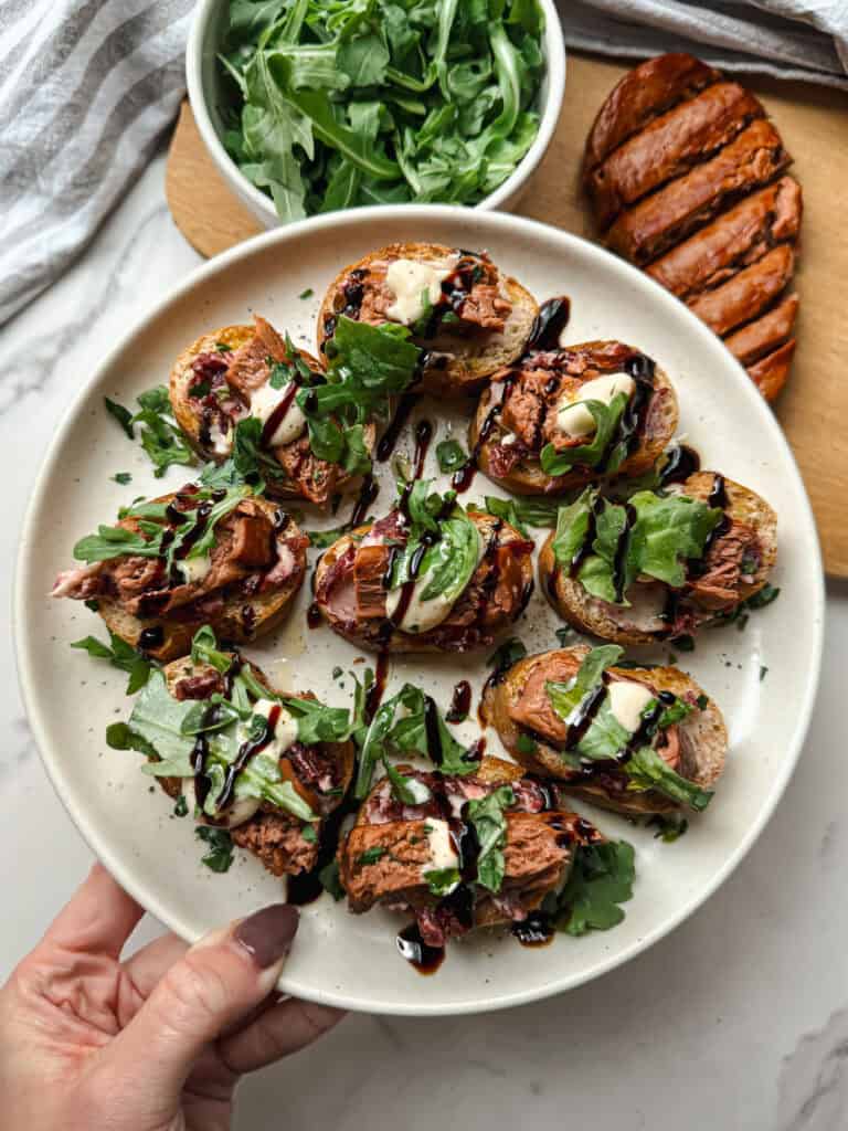 steak crostini, gluten free crostini