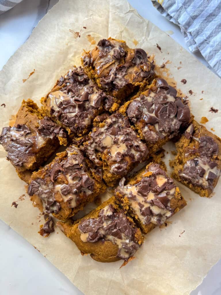 Pumpkin Blondies, gluten free pumpkin blondies, pumpkin squares