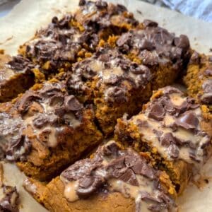 Pumpkin Blondies, gluten free pumpkin blondies, pumpkin squares