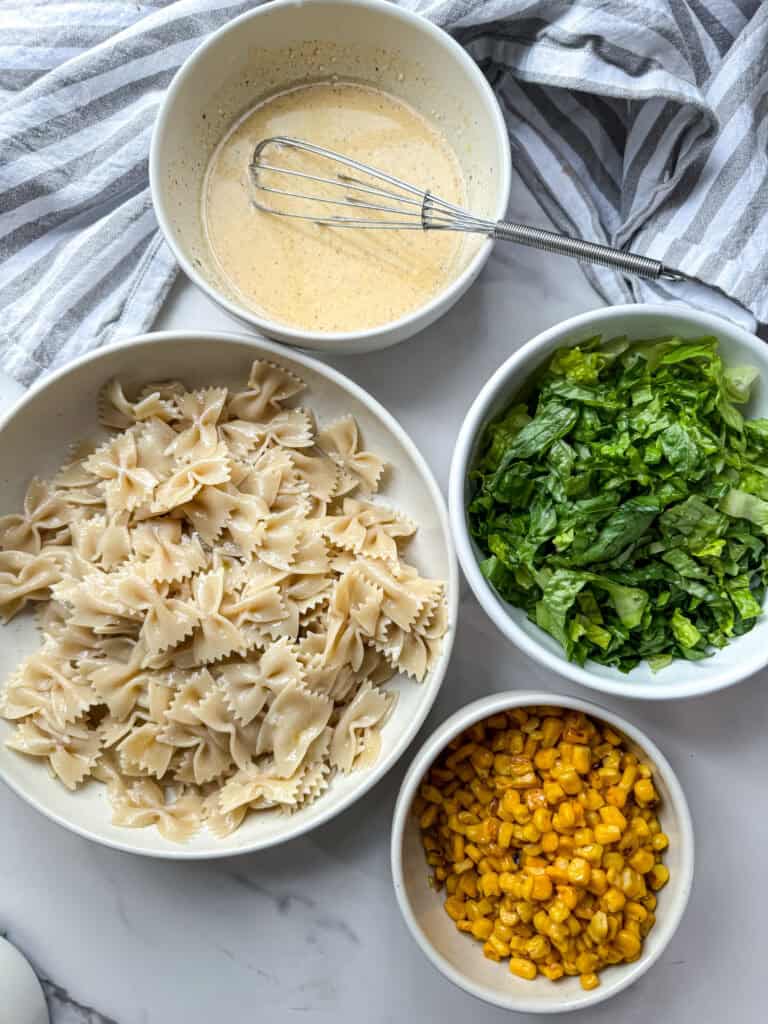 mexican street corn pasta salad, gluten free pasta salad