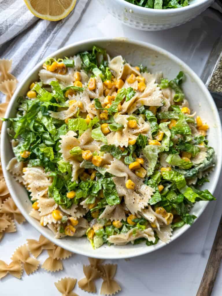 mexican street corn pasta salad, gluten free pasta salad