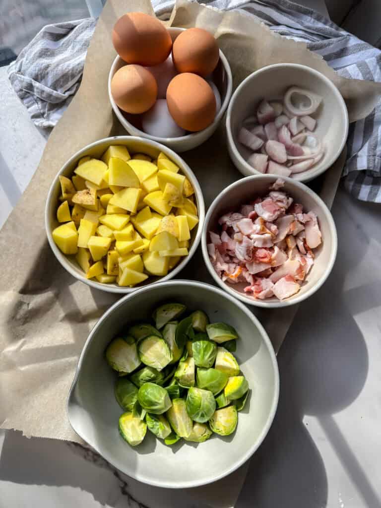 sheet pan eggs, baked eggs, sheet pan scrambled eggs