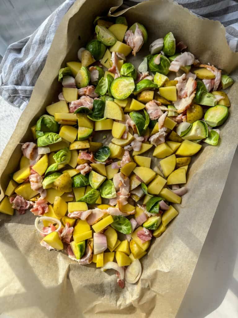 sheet pan eggs, baked eggs, sheet pan scrambled eggs