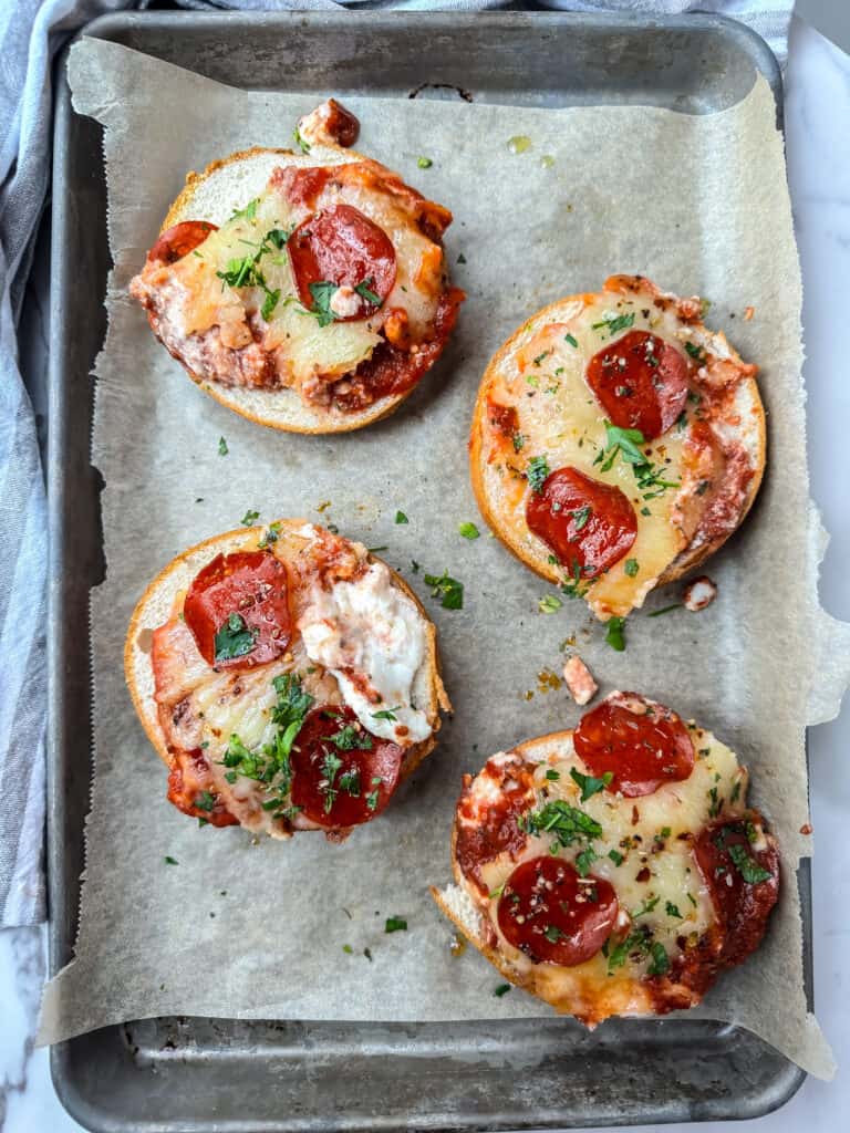 Air Fryer Pizza Bagels (Gluten free Option)