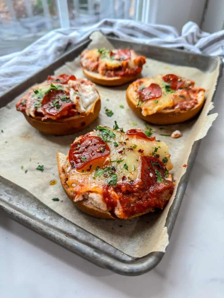 Air Fryer Pizza Bagels (Gluten free Option)