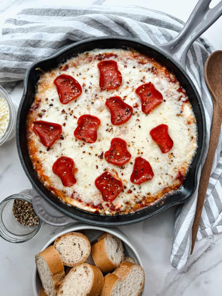 pizza dip with pepperoni, gluten free dip