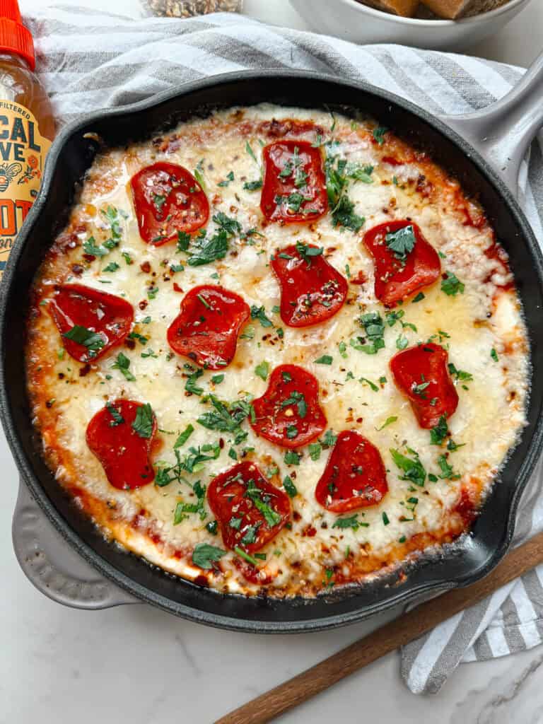 pizza dip with pepperoni, gluten free dip