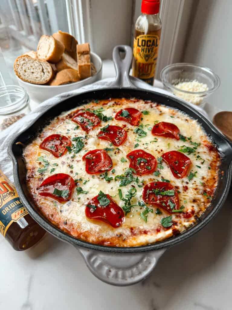 pizza dip with pepperoni, gluten free dip