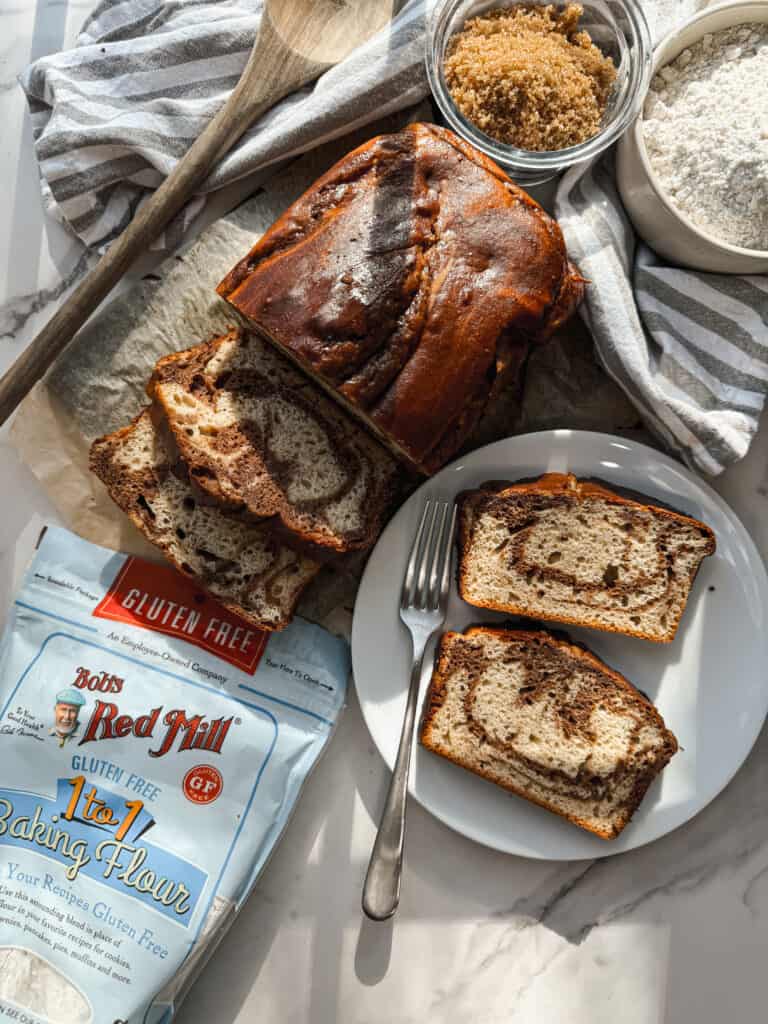 Gluten-free pound cake recipe, marble loaf cake