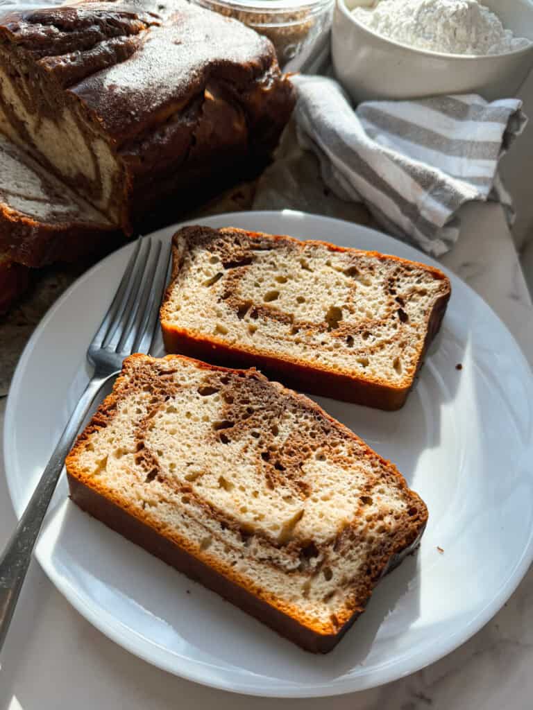 Gluten-free pound cake recipe, marble loaf cake