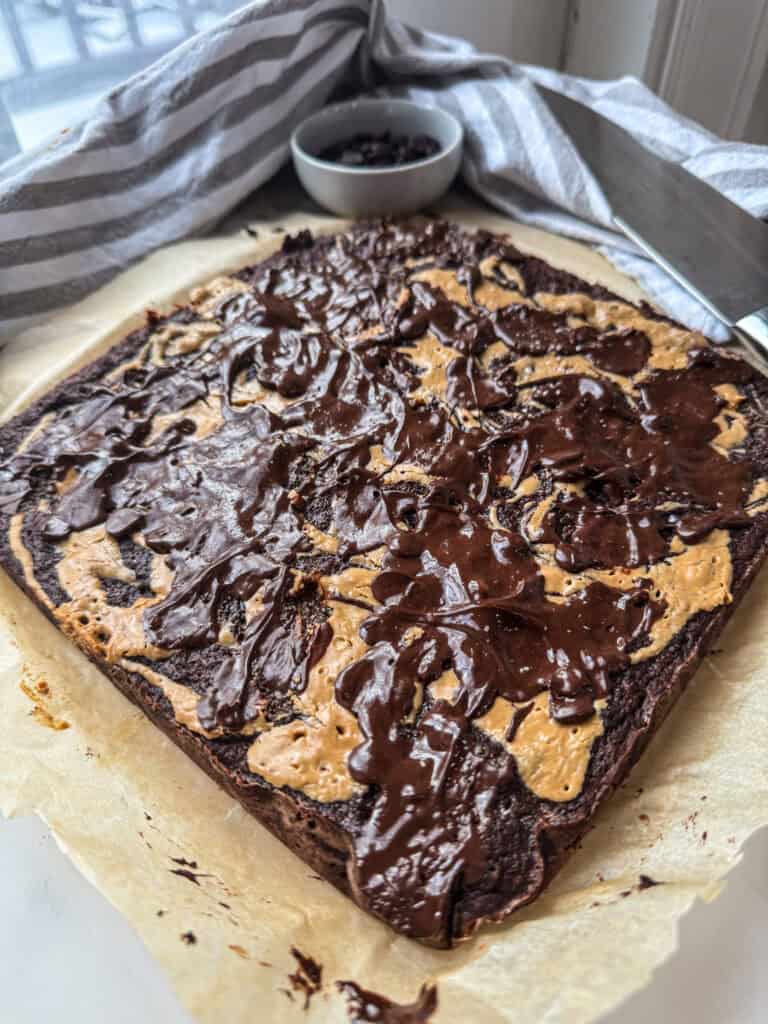 peanut butter swirl brownies recipe, vegan gluten free brownies recipe