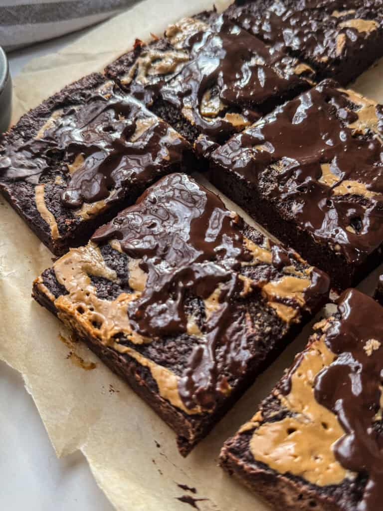 peanut butter swirl brownies recipe, vegan gluten free brownies recipe