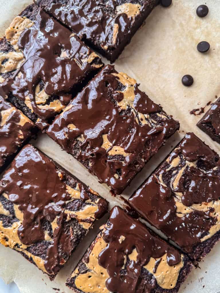 peanut butter swirl brownies recipe, vegan gluten free brownies recipe