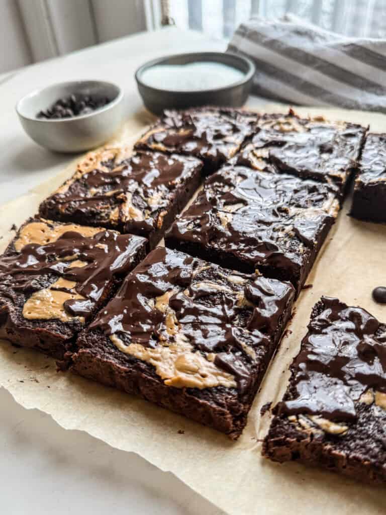 peanut butter swirl brownies recipe, vegan gluten free brownies recipe