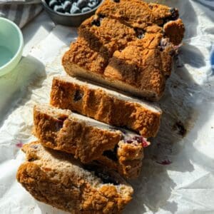 gluten free blueberry loaf