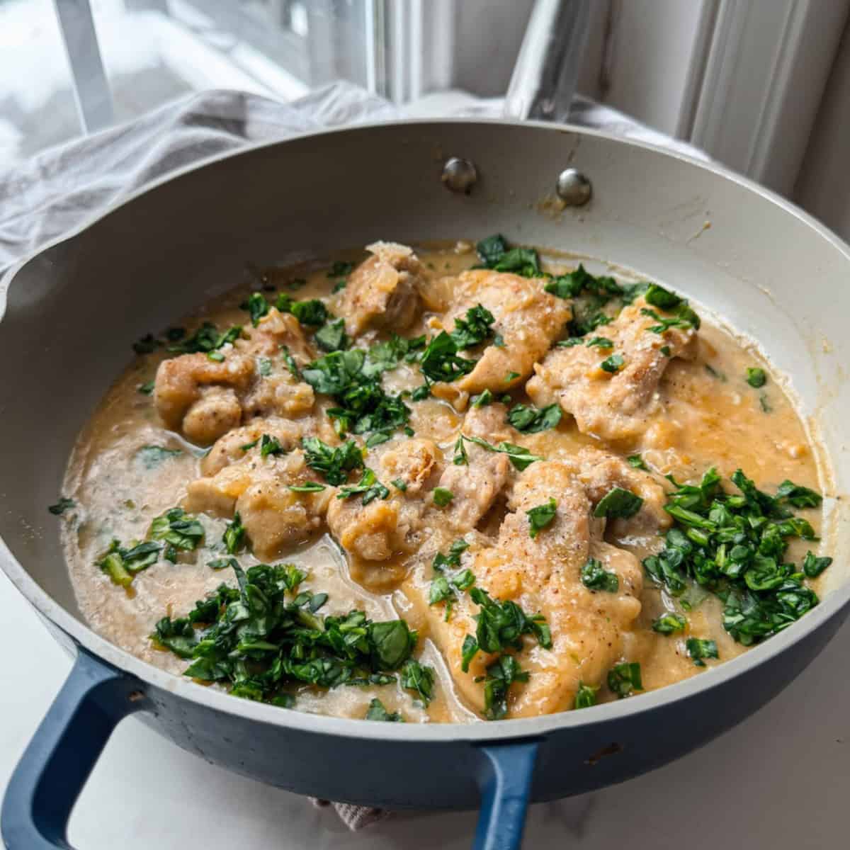 Creamy Chicken Thighs Recipe (Gluten free)