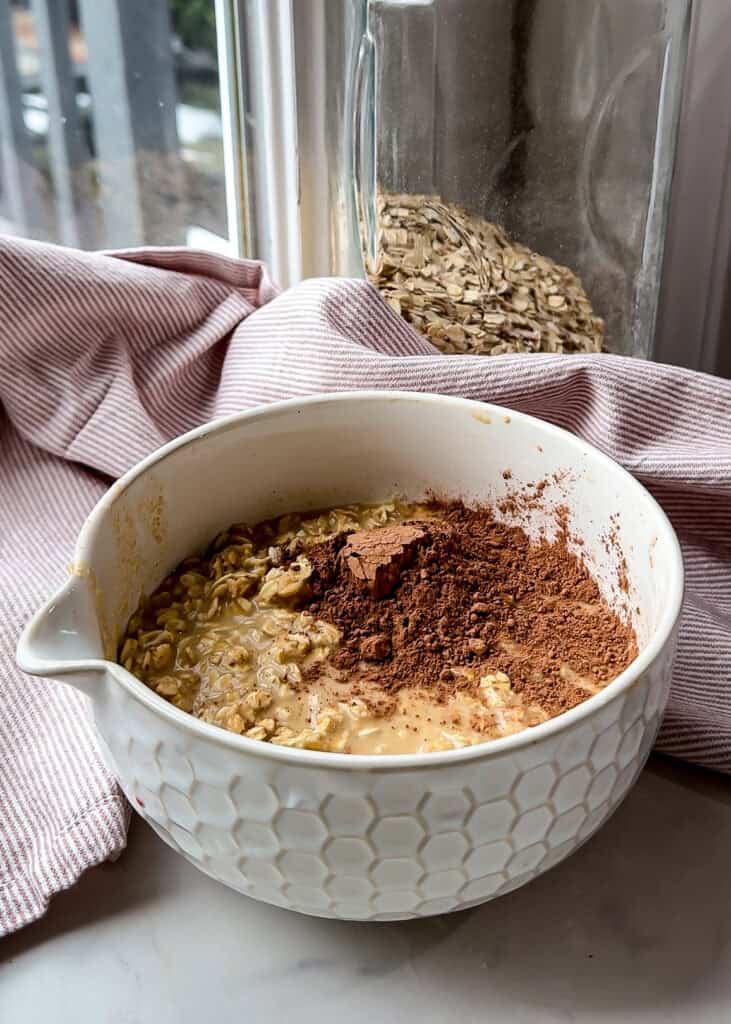 overnight oats with chocolate protein powder