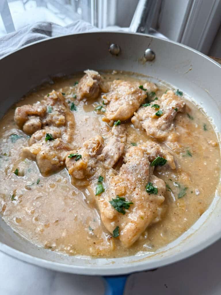 Creamy Chicken Thighs Recipe (Gluten free)