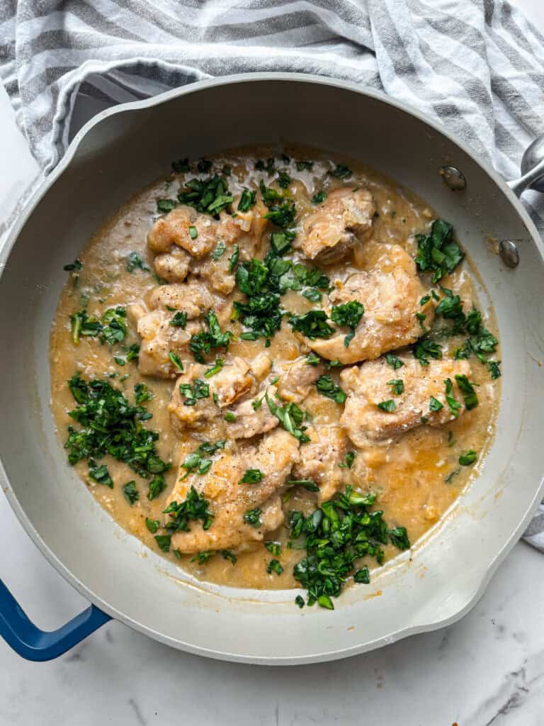 Creamy Chicken Thighs Recipe (Gluten free)