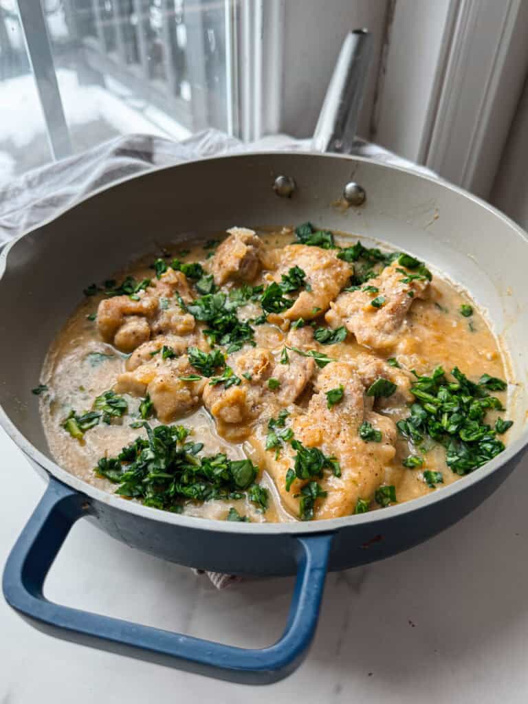 Creamy Chicken Thighs Recipe (Gluten free)