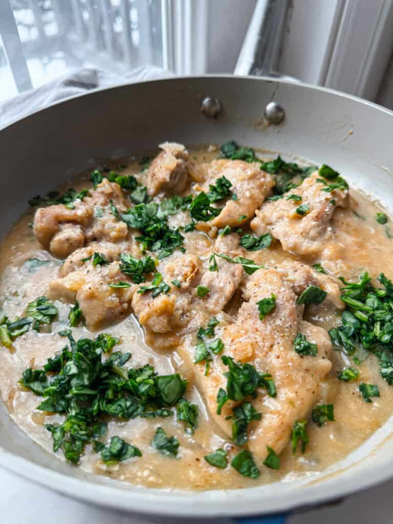 Creamy Chicken Thighs Recipe (Gluten free)