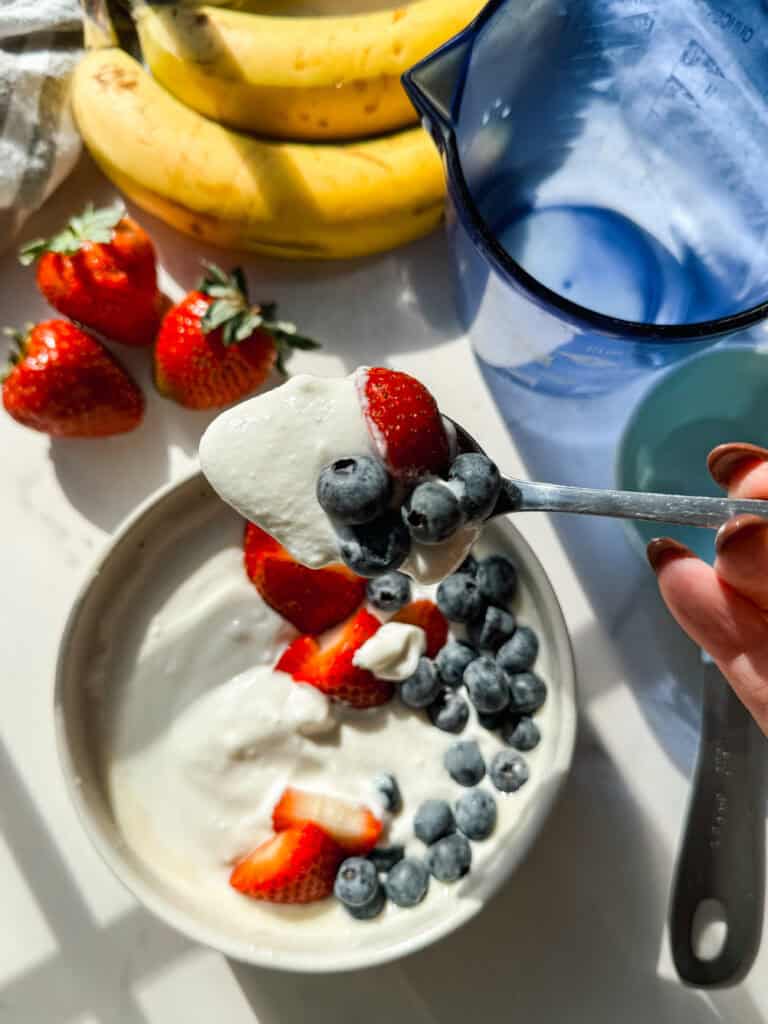 smoothie bowl with blueberries