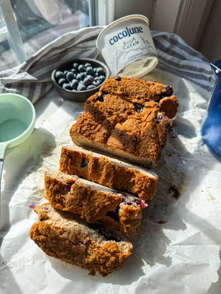 gluten free bread with blueberries 