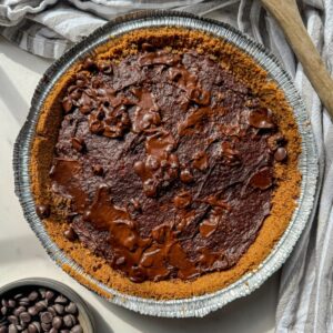 chocolate brownie pie, chocolate brownie pie recipe, gluten free chocolate pie