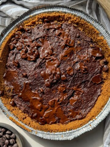 chocolate brownie pie, chocolate brownie pie recipe, gluten free chocolate pie