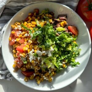 gluten free salad with steak