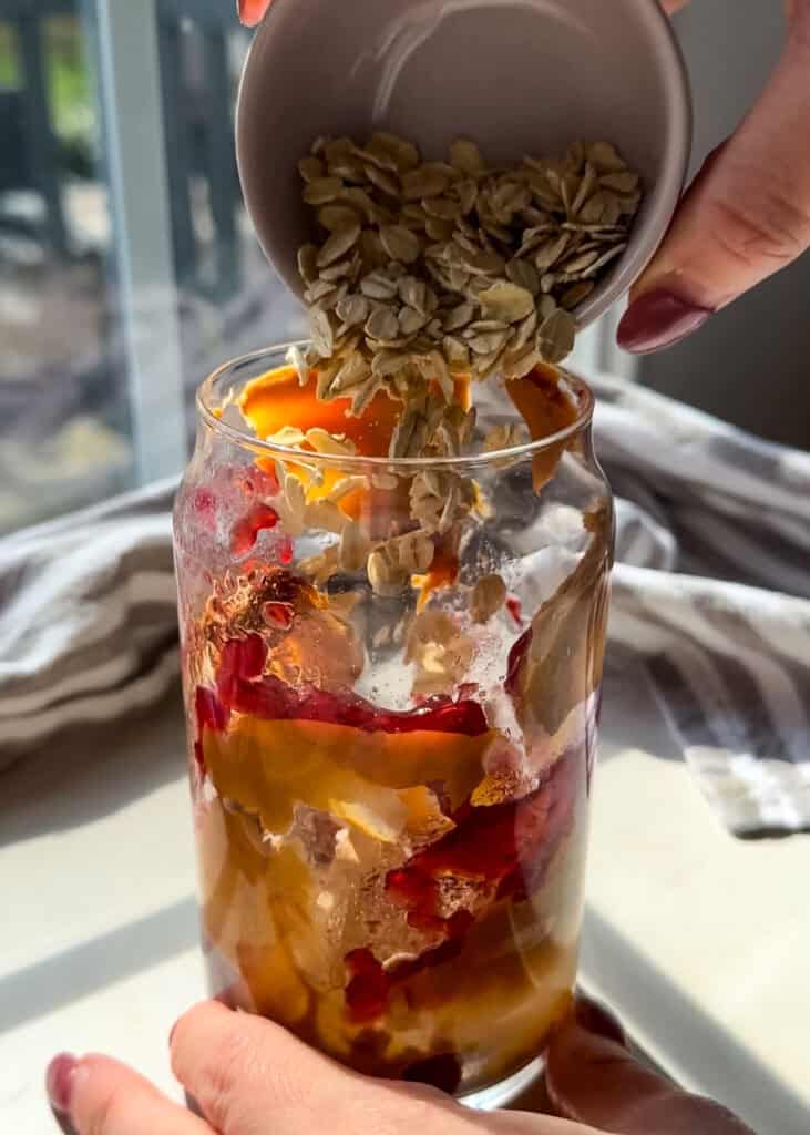 peanut butter and jelly overnight oats