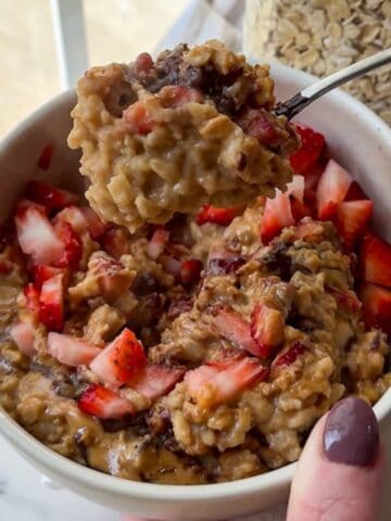 Strawberry oatmeal bowl